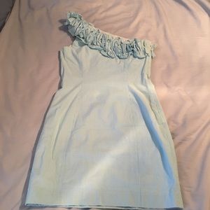 Lilly Pulitzer Shorely Blue Lucky Seersucker Dress